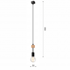 Lampa wisząca Orazio LM-1.85 czarna 33679