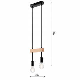 Lampa wisząca Orazio LM-2.85 czarna 33662