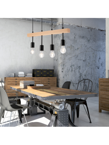Lampa wisząca Orazio LM-4.85 czarna 33655