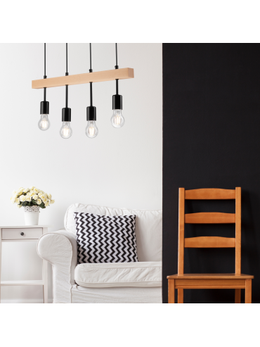 Lampa wisząca Orazio LM-4.85 czarna 33655