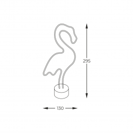 Lampa stołowa NEON FLAMINGO FM-NB23