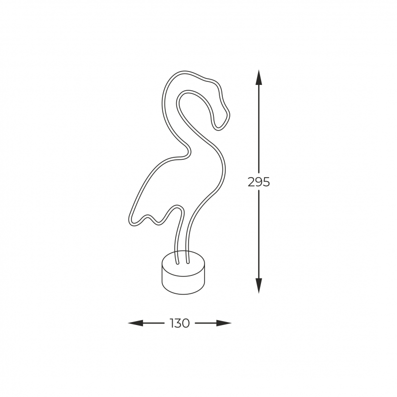 Lampa stołowa NEON FLAMINGO FM-NB23