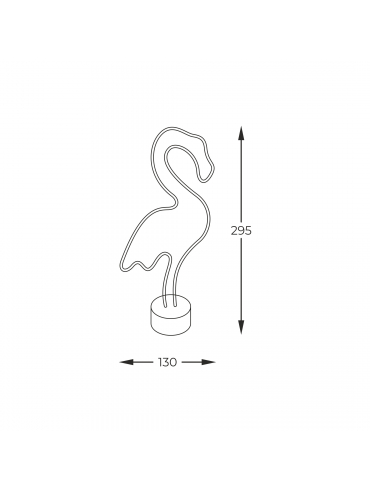 Lampa stołowa NEON FLAMINGO FM-NB23