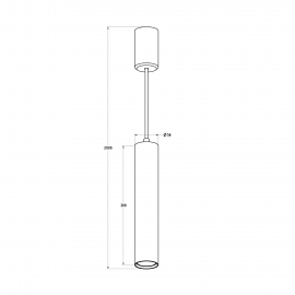 Lampa wisząca TUBA HL 1 20023-BK
