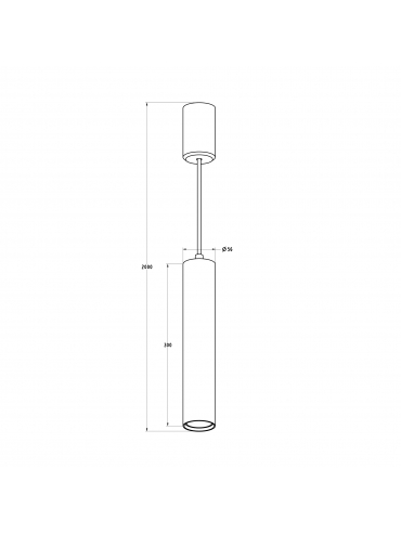 Lampa wisząca TUBA HL 1 20023-BK