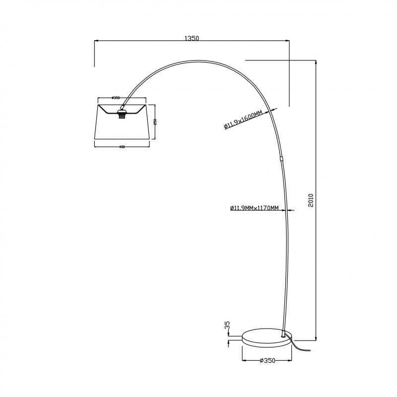 Lampa podłogowa COSTANZA TS-070720F-BK