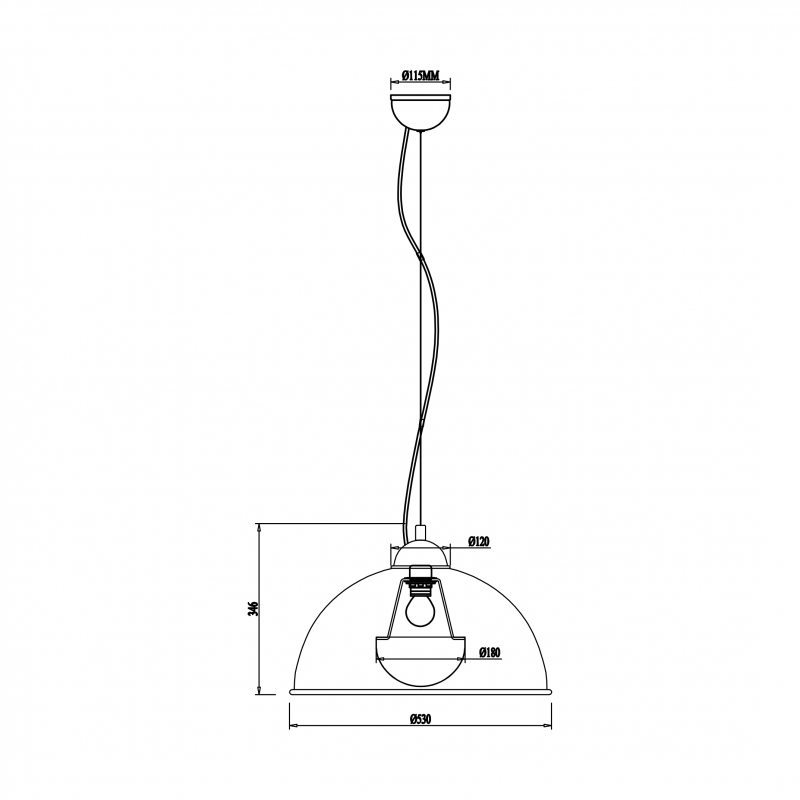 Lampa wisząca ANTENNE TS-071003P-WHSI