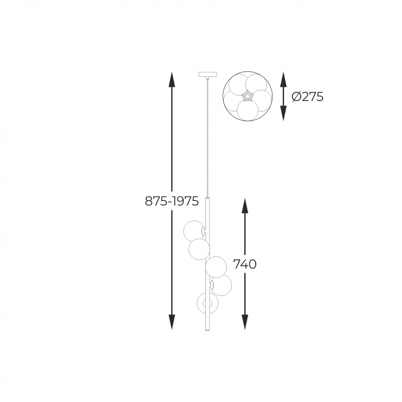Lampa wisząca ARCTURUS P0574-05E-F7AA