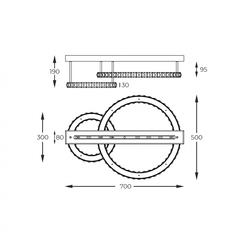 Lampa sufitowa GIRONA MX3713-2-3GT
