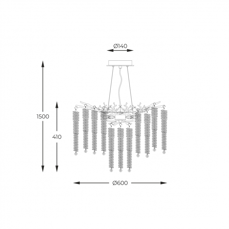 Lampa wisząca DIJON MD3720-1-EGN