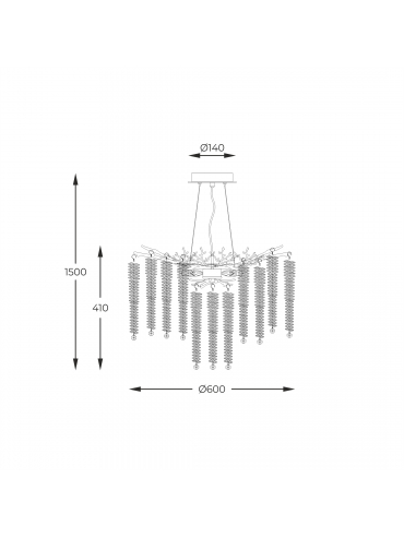 Lampa wisząca DIJON MD3720-1-EGN