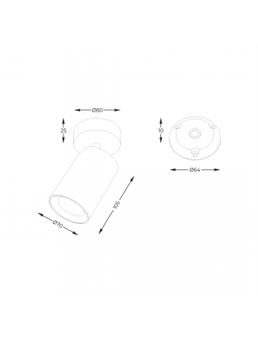 Spot TORE TLS006-BK