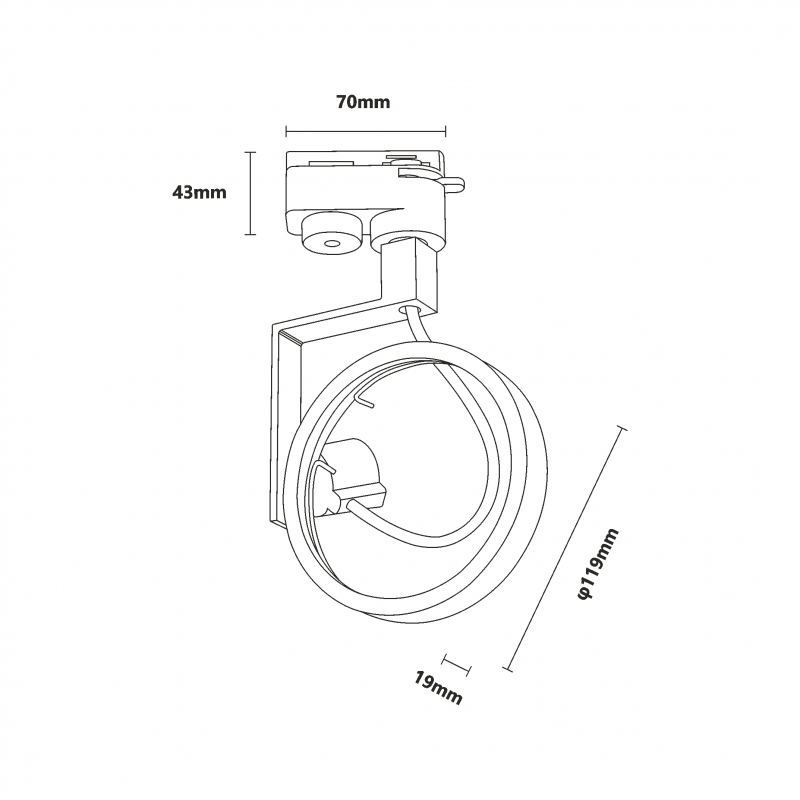 Reflektor MASTER TRACK TLS002-WH