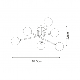 Lampa sufitowa BASIS CL22017A-6