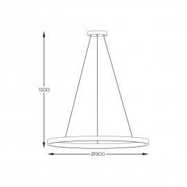 Lampa wisząca HORIK PEN89424-90BK