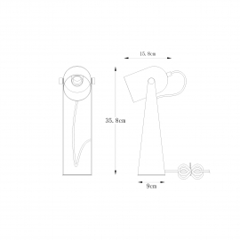 Lampa biurkowa ARIES A2056-MWH