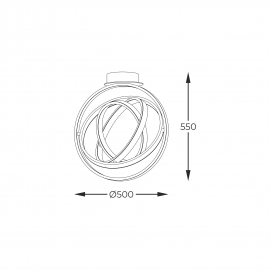 Lampa sufitowa TESS MX9203-4-3BD