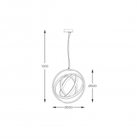 Lampa wisząca TESS MD9203-4-3BD