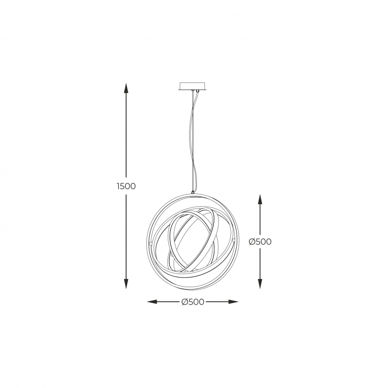 Lampa wisząca TESS MD9203-4-3BD