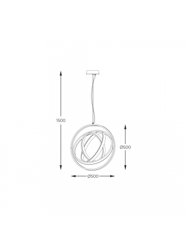 Lampa wisząca TESS MD9203-4-3BD