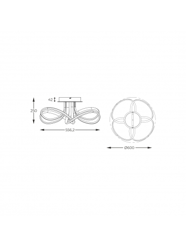 Lampa sufitowa ABRO MX5520-4-3BBDT