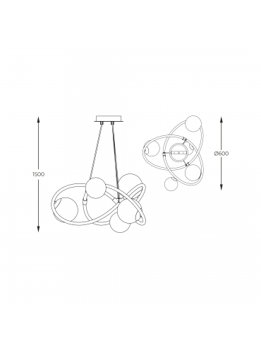 Lampa wisząca ARLON MD4922-5-EGBDN