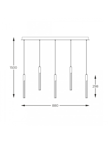 Lampa wisząca ELIOT MD4768-5-3BMT
