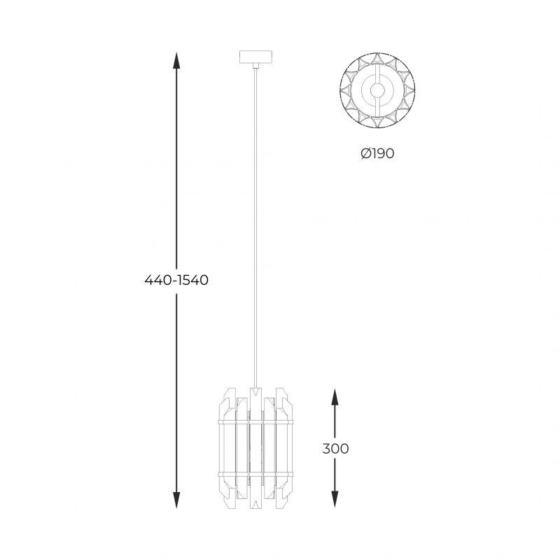 Lampa wisząca ALEXANDRIA P0556-01D-V7V7