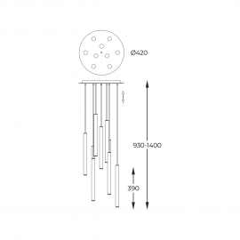 Lampa wisząca LOYA P0461-09C-P7P7