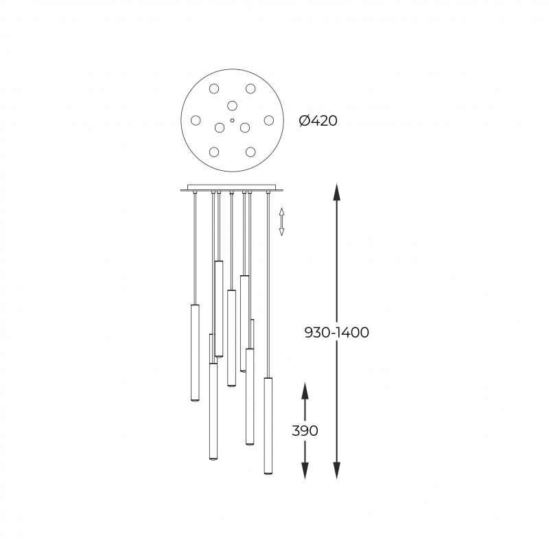 Lampa wisząca LOYA P0461-09C-P7P7