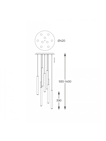Lampa wisząca LOYA P0461-09C-P7P7