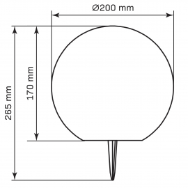 Lampa solarna KULA RGB+3000K + PILOT 20cm 325365