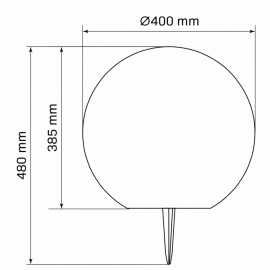 Lampa solarna KULA RGB+3000K + PILOT 40cm 311368