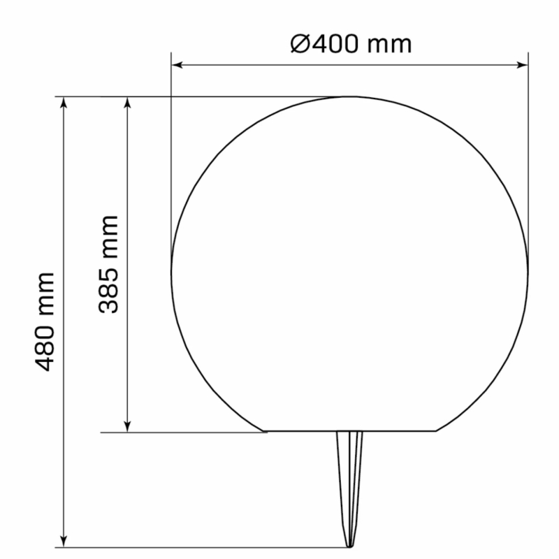 Lampa solarna KULA RGB+3000K + PILOT 40cm 311368