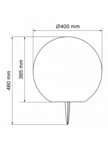 Lampa solarna KULA RGB+3000K + PILOT 40cm 311368