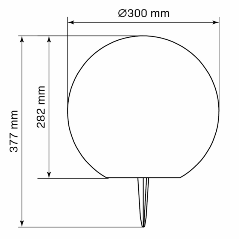 Lampa solarna KULA RGB+3000K + PILOT 30cm 311351