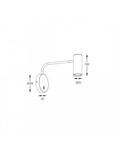 Kinkiet TUBO WL 20034-WH-N