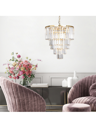 Lampa wisząca AMEDEO 17106/6+3+1-GD+CL