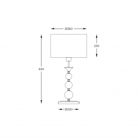 Lampa stołowa REA II RLT93163-1GB