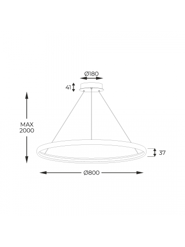 Lampa wisząca CARLO PL210503-800-BK