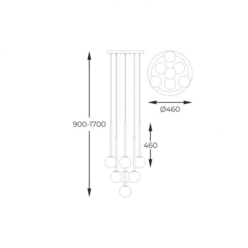 Lampa wisząca ARCTURUS P0574-07F-SDFZ
