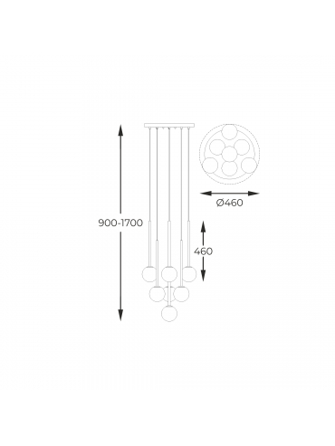 Lampa wisząca ARCTURUS P0574-07F-SDFZ