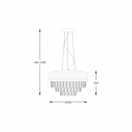 Lampa wisząca NAICA P0525-04A-P7D7