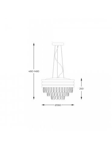 Lampa wisząca NAICA P0525-04A-P7D7