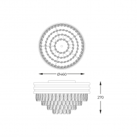 Lampa sufitowa NAICA C0525-05A-P7D7