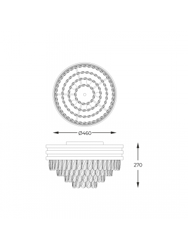 Lampa sufitowa NAICA C0525-05A-V6B5
