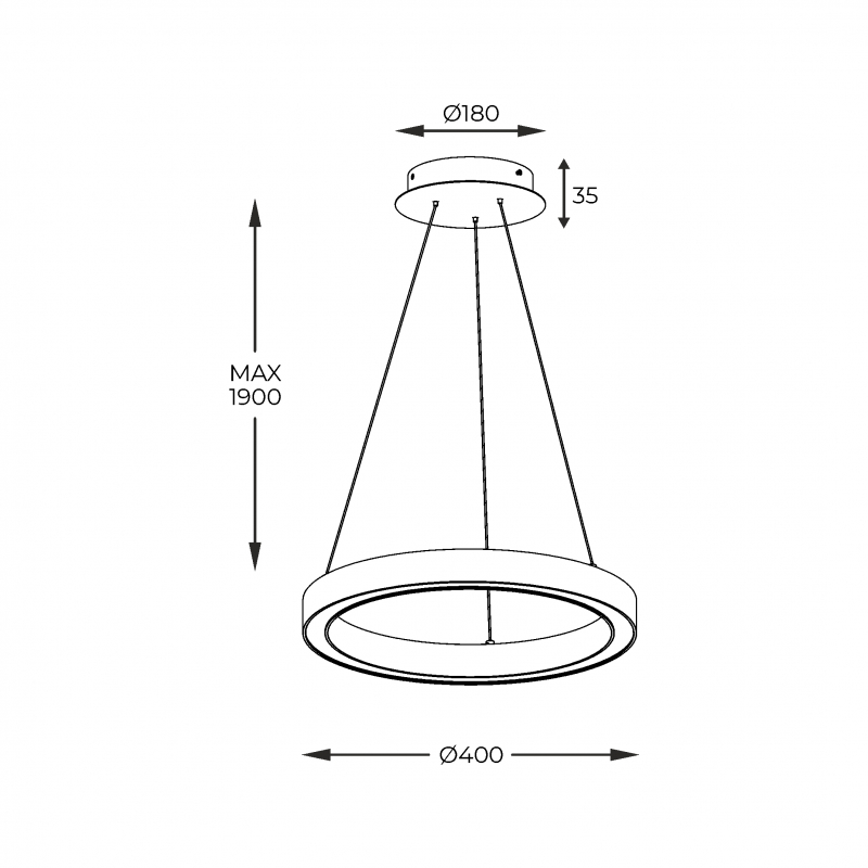 Lampa wisząca CARLO PL200910-400-SL