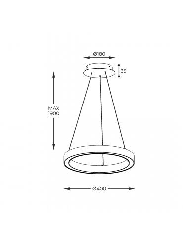 Lampa wisząca CARLO PL200910-400-SL