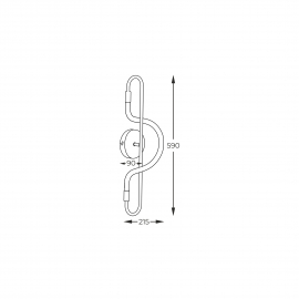 Kinkiet BALBO 20006WB-BK