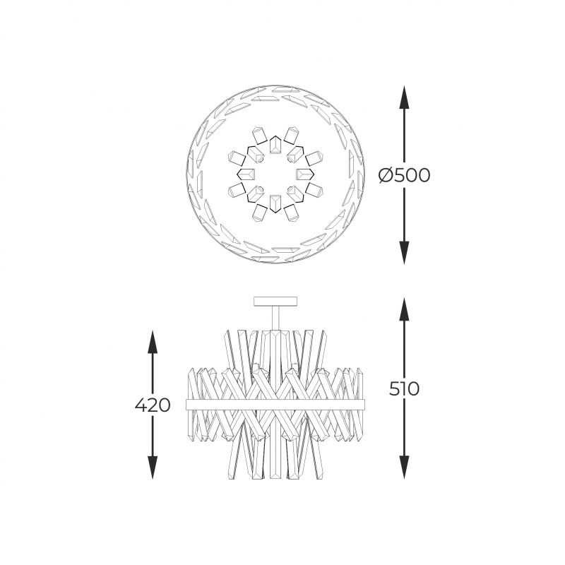 Lampa sufitowa CONSTANTINOPLE C0567-08C-7GAC